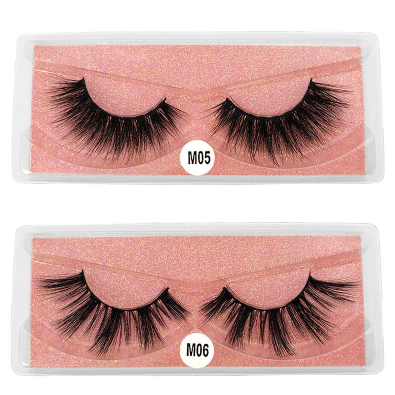 10 Pairs 3D Mink Lashes Volume Thick False Eyelashes Makeup Fluffy Lash Extensio