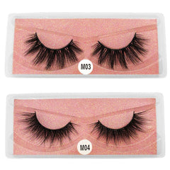 10 Pairs 3D Mink Lashes Volume Thick False Eyelashes Makeup Fluffy Lash Extensio