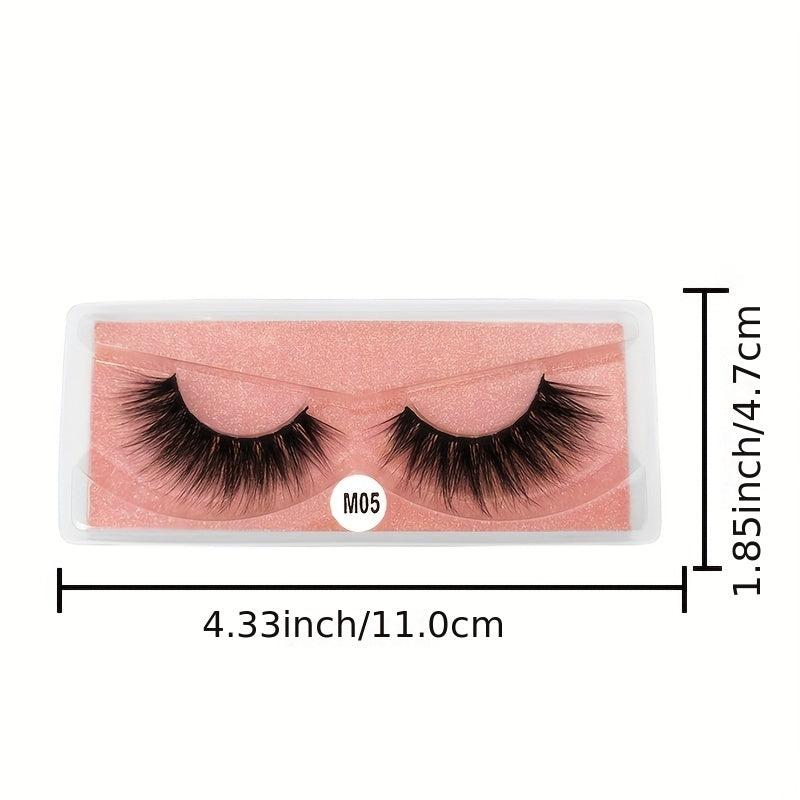10 Pairs 3D Mink Lashes Volume Thick False Eyelashes Makeup Fluffy Lash Extensio
