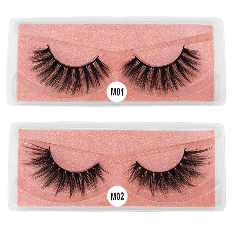 10 Pairs 3D Mink Lashes Volume Thick False Eyelashes Makeup Fluffy Lash Extensio