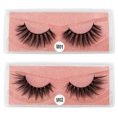 10 Pairs 3D Mink Lashes Volume Thick False Eyelashes Makeup Fluffy Lash Extensio