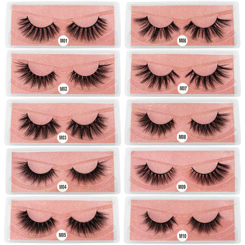 10 Pairs 3D Mink Lashes Volume Thick False Eyelashes Makeup Fluffy Lash Extensio