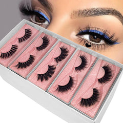 10 Pairs 3D Mink Lashes Volume Thick False Eyelashes Makeup Fluffy Lash Extensio