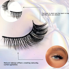 5 Pairs Short Cross Cat Eye Faux Mink False Eyelashes