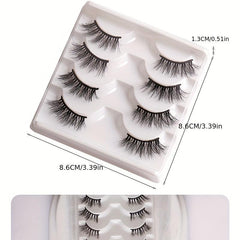 Natural Look 3D Wispy Faux Mink False Eyelashes