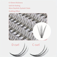 200 Clusters 10D Mixed Eyelashes Extention 9-16mm