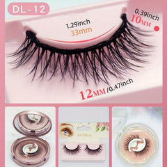 Natural False Eyelashes with Self Adhesive Tape