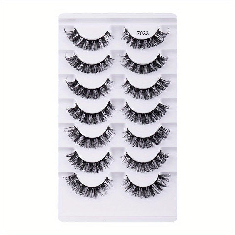 7 Pairs of Natural Looking False Lashes for Makeup Collection