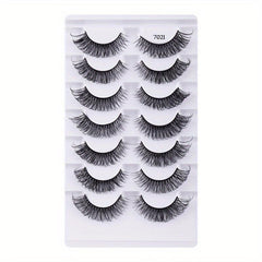 7 Pairs of Natural Looking False Lashes for Makeup Collection