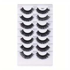 7 Pairs of Natural Looking False Lashes for Makeup Collection