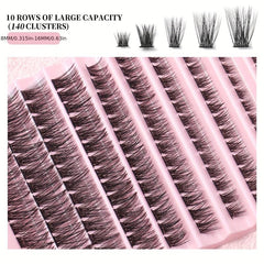 140 Pcs Cluster Lashes 8 16mm Eyelash Clusters Soft & Comfortable