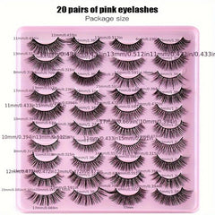 20 Pairs Thick False Eyelashes Long Eye Lashes