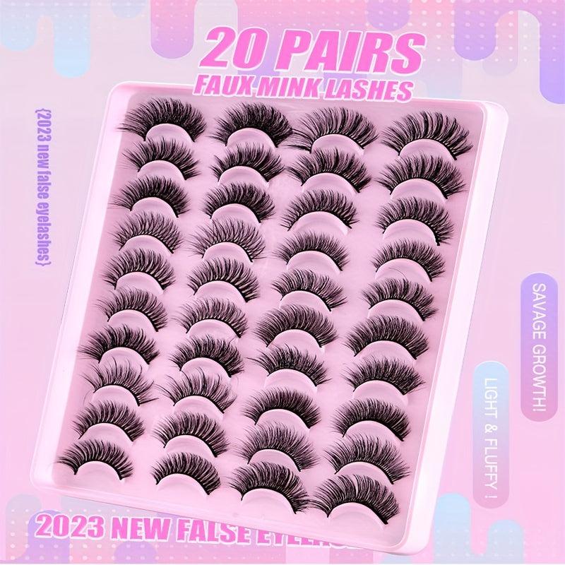 20 Pairs Thick False Eyelashes Long Eye Lashes