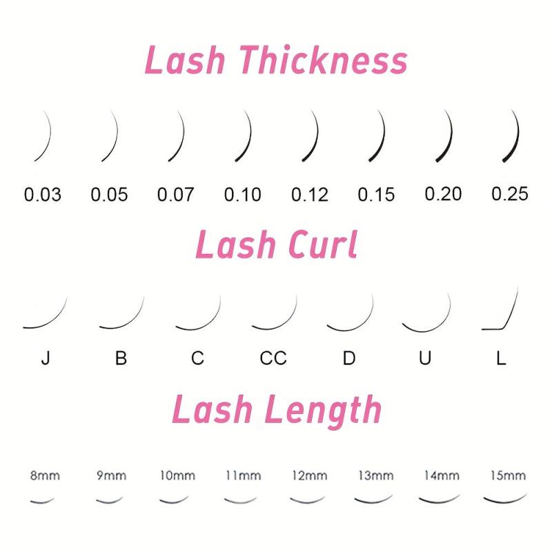 10 DD 15mm Eyelash Extension Classic False Lashes DIY At Home