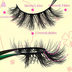 19mm Cat Eye Look Full False Eyelashes, Natural Faux Mink Lashes