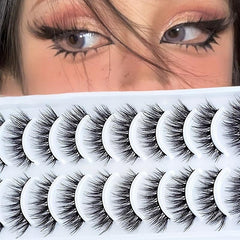 10 Pairs 3D False Eyelashes Natural Curling Thick Lashes Party Makeup
