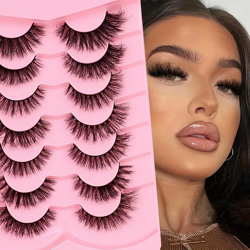 3D Curled Faux Mink False Eyelashes