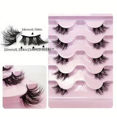5 Pairs Half Eye False Eyelashes Thick Curling Faux Mink Hair