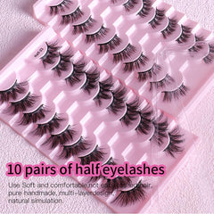5 Pairs Half Eye False Eyelashes Thick Curling Faux Mink Hair