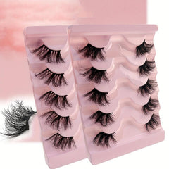5 Pairs Half Eye False Eyelashes Thick Curling Faux Mink Hair