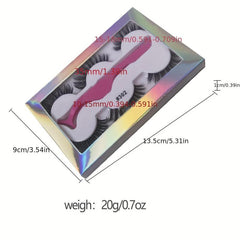 3 Pairs Thickened False Eyelashes with Tweezers