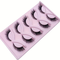5 Pairs Fox Eye Lashes 21mm Long Wispy Thick False Eyelashes