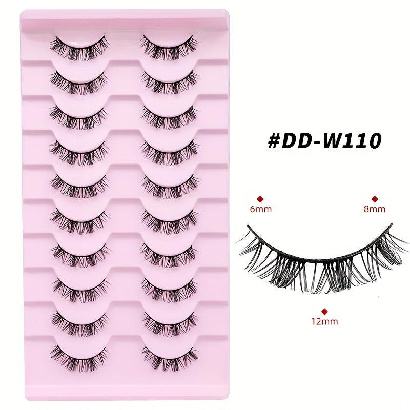 10 Pairs Wispy Soft Faux Mink Hair False Eyelashes