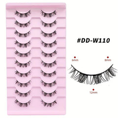 10 Pairs Wispy Soft Faux Mink Hair False Eyelashes