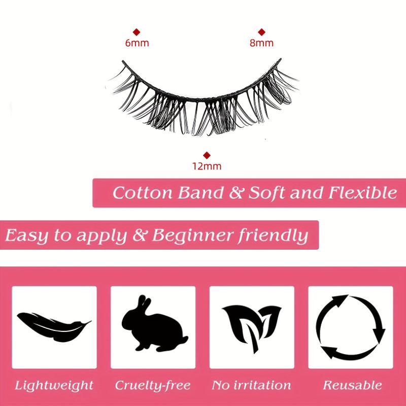 10 Pairs Wispy Soft Faux Mink Hair False Eyelashes