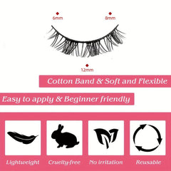 10 Pairs Wispy Soft Faux Mink Hair False Eyelashes