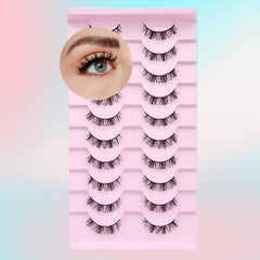 10 Pairs Wispy Soft Faux Mink Hair False Eyelashes