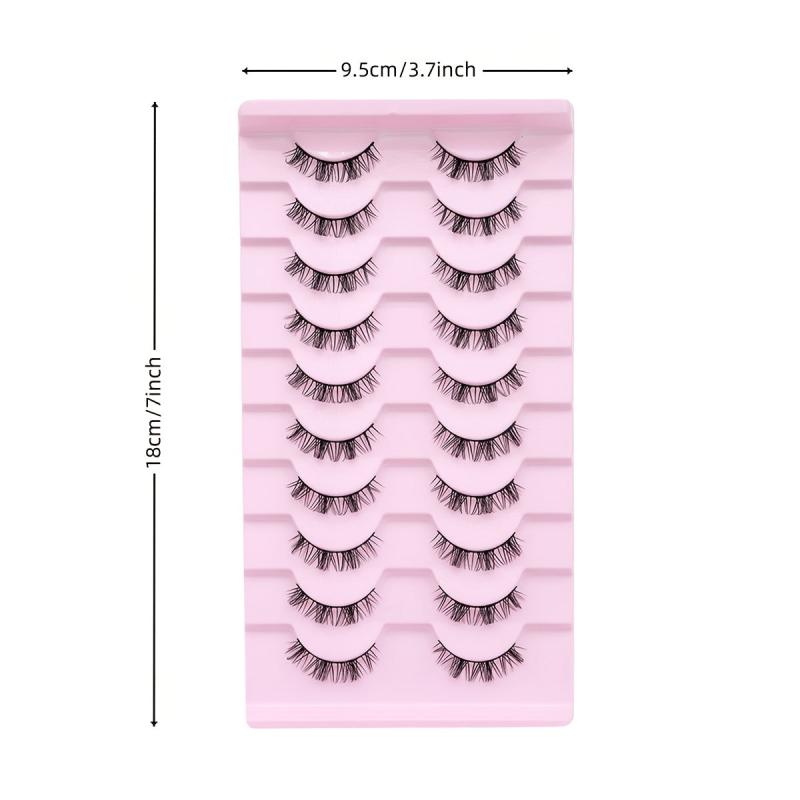 10 Pairs Wispy Soft Faux Mink Hair False Eyelashes