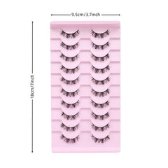 10 Pairs Wispy Soft Faux Mink Hair False Eyelashes