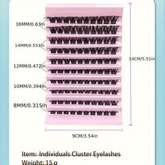100pcs 8-16mm Mix D Curl Cluster Lashes Individual Lashes Lash Extensions