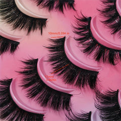 20 Pairs Fluffy Cat Eye False Eyelashes 5D Faux Mink Multipack