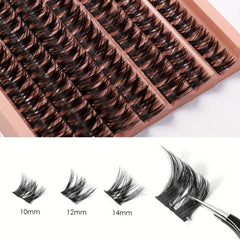 DIY Segmented False Eyelashes Daily Makeup Short And Long Crossed Eyelashes