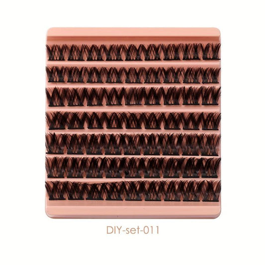 DIY Segmented False Eyelashes Daily Makeup Short And Long Crossed Eyelashes