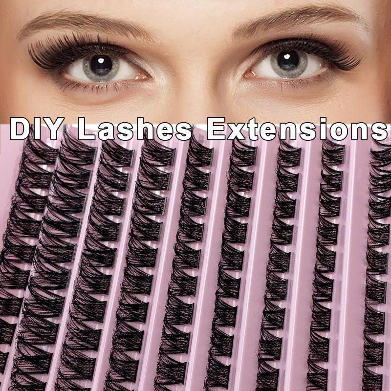 DIY Cluster Lashes 120 Volume Natural Segmented Eyelashes Bundles