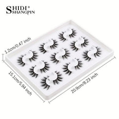9 Pairs 3D Faux Mink False Eyelashes Natural Curling Thick Extension