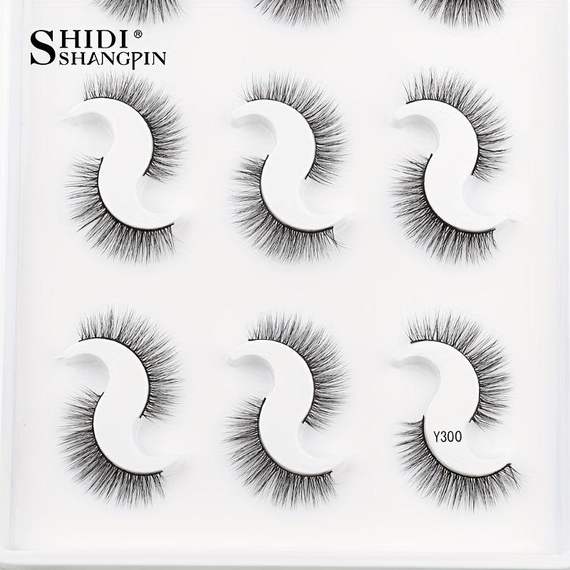 9 Pairs 3D Faux Mink False Eyelashes Natural Curling Thick Extension