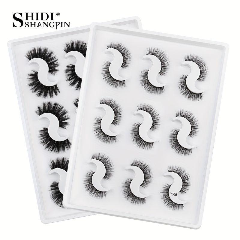 9 Pairs 3D Faux Mink False Eyelashes Natural Curling Thick Extension