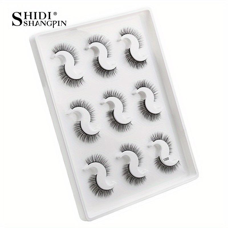 9 Pairs 3D Faux Mink False Eyelashes Natural Curling Thick Extension