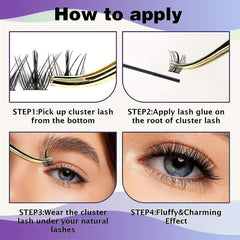 280pcs C Curling Halloween False Eyelashes 9-16mm Mixed Length