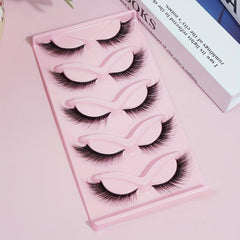 5 Pairs Fox Eye False Eyelashes Cat Eye Natural Mink Hair Dramatic Makeup