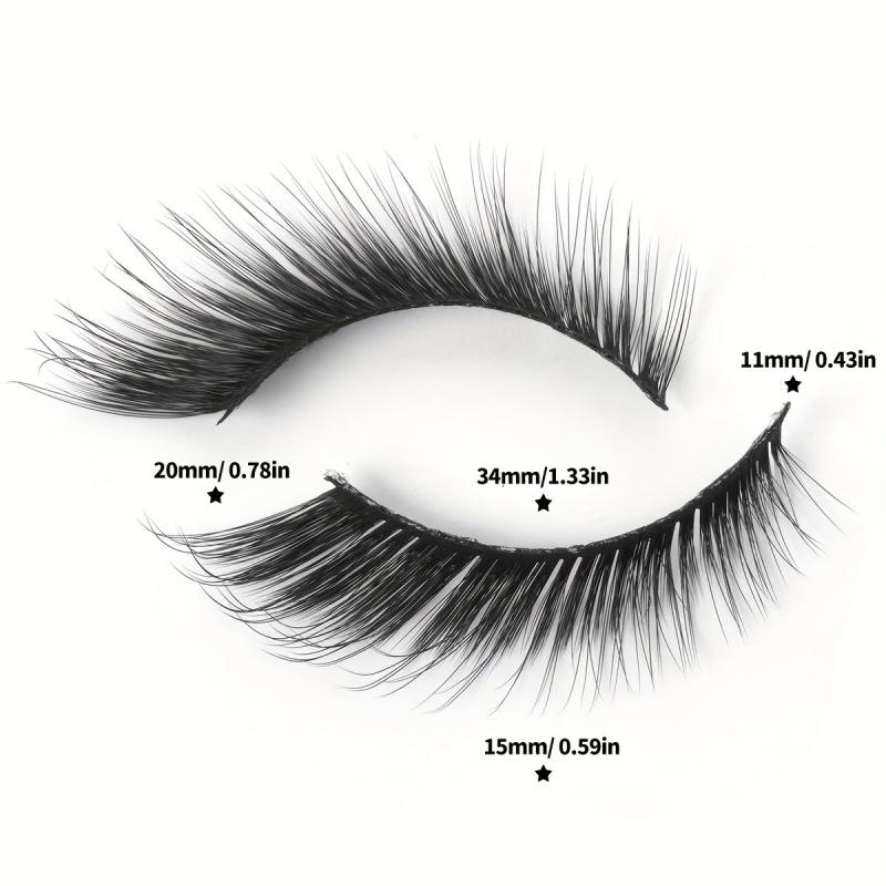 5 Pairs Fox Eye False Eyelashes Cat Eye Natural Mink Hair Dramatic Makeup