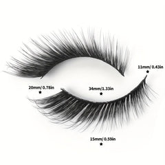 5 Pairs Fox Eye False Eyelashes Cat Eye Natural Mink Hair Dramatic Makeup