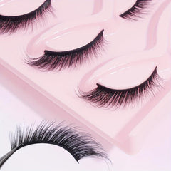5 Pairs Fox Eye False Eyelashes Cat Eye Natural Mink Hair Dramatic Makeup