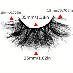 10 Pairs Fluffy False Eyelashes Waterproof Faux Mink Hair Layered 3D Lashes
