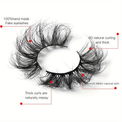 10 Pairs Fluffy False Eyelashes Waterproof Faux Mink Hair Layered 3D Lashes