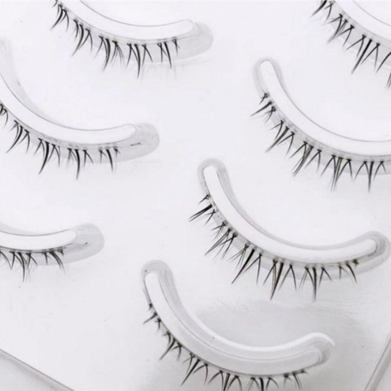 5 Pairs Flame Lower Lashes Manga Cosplay False Eyelashes